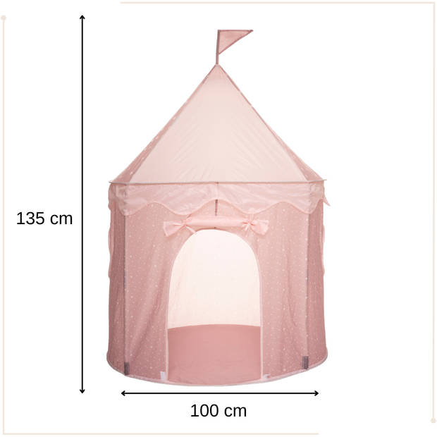 MISOU Kinder Speeltent - Tipi Tent kinderen - Meisjes - Pop up - Roze