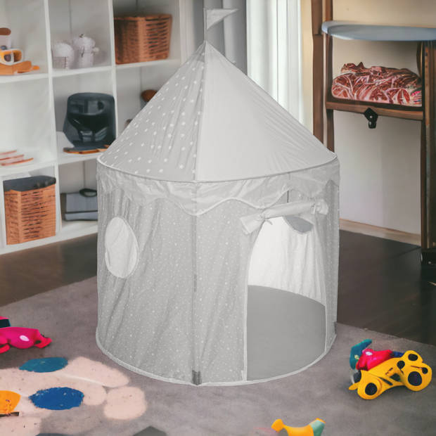 MISOU Kinder Speeltent - Tipi Tent Kinderen - Jongens - Meisjes - Pop up - Grijs