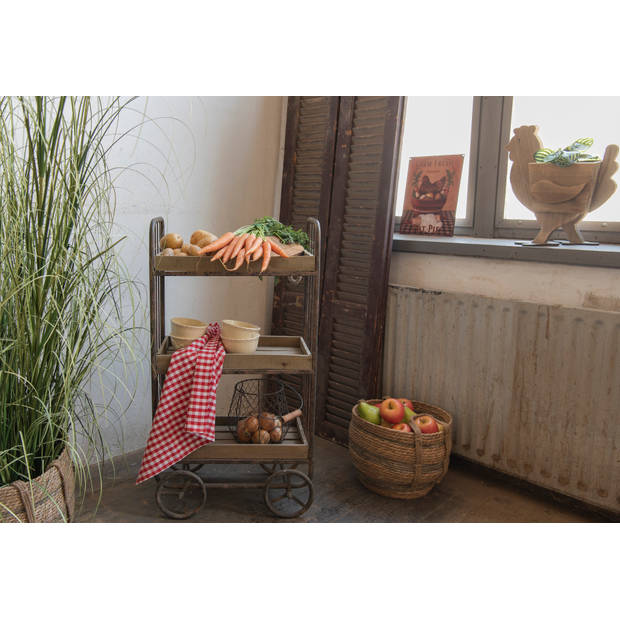 HAES DECO - Set van 3 Theedoeken - 50x70 cm - 100% Katoen - Apple Yard