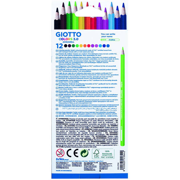 Giotto Colors 3.0 Aquarell Hangable Box 12 Pcs