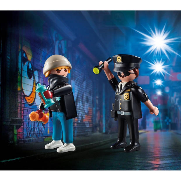 Playmobil DuoPacks DuoPack politieagent en graffiti spuiter - 70822