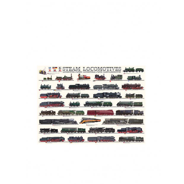 Eurographics puzzel Steam Locomotives - 1000 stukjes