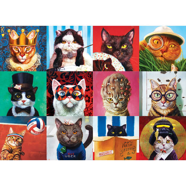 Eurographics puzzel Funny Cats - Lucia Heffernan - 1000 stukjes