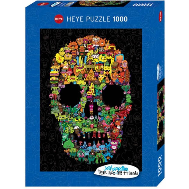 Heye puzzel Doodle Skull - 1000 stukjes