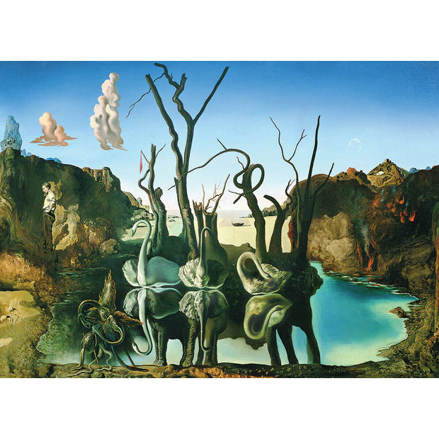 Eurographics puzzel Swans Reflecting Elephants - Salvador Dalí - 1000 stukjes