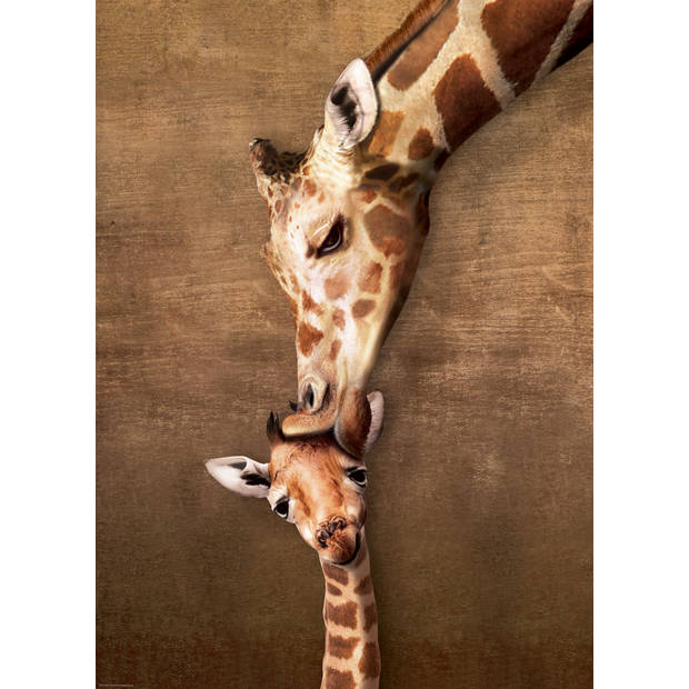 Eurographics puzzel Giraffe Mother's Kiss - 1000 stukjes