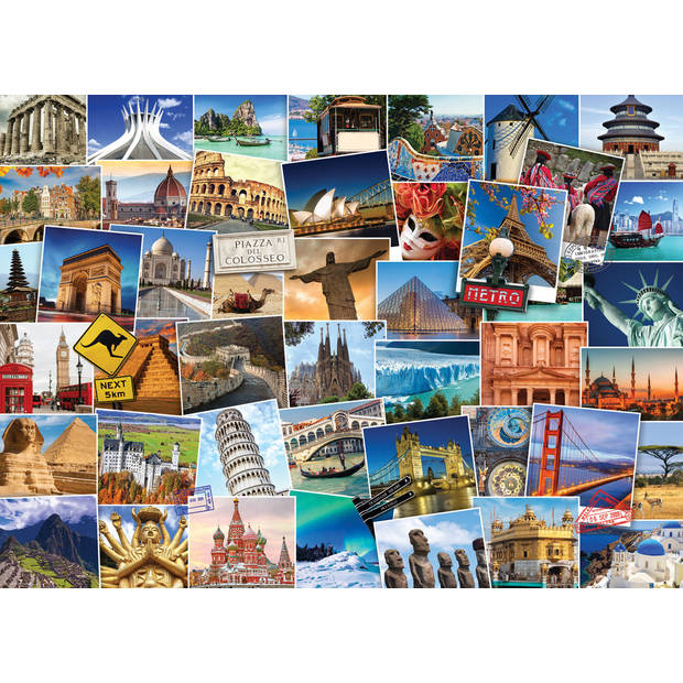 Eurographics puzzel World - Globetrotter - 1000 stukjes