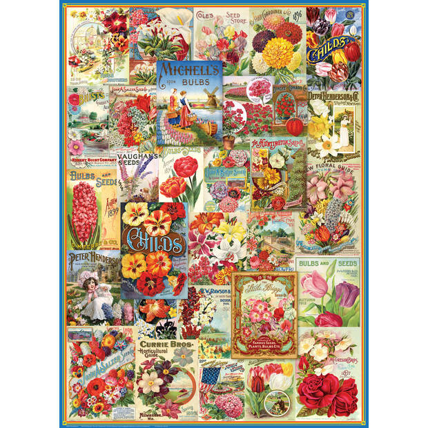 Eurographics puzzel Flower Seed Catalog Covers - 1000 stukjes