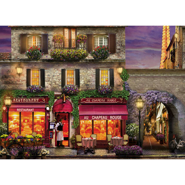 Eurographics puzzel The Red Hat Restaurant Paris - 1000 stukjes