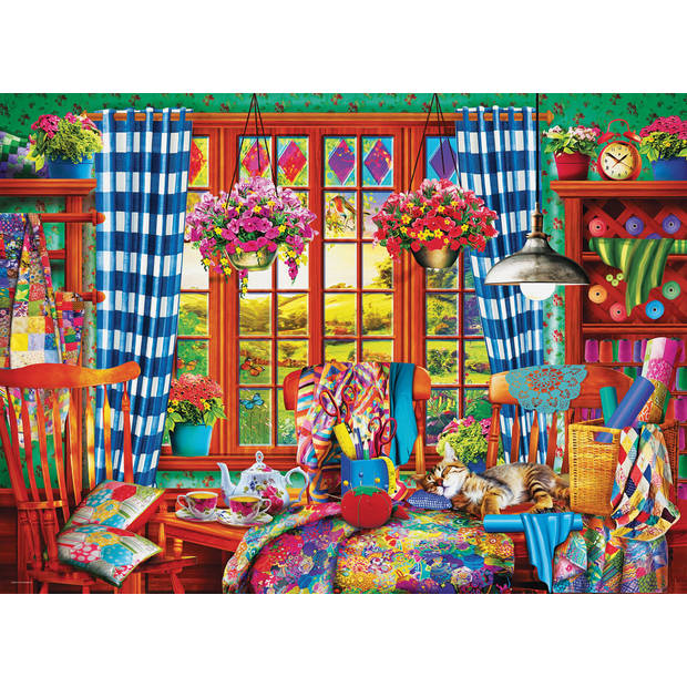 Eurographics puzzel Patchwork Craft Room - 1000 stukjes