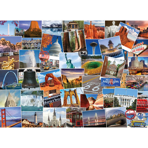 Eurographics puzzel Globetrotter USA - 1000 stukjes