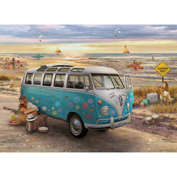 Eurographics puzzel The Love & Hope VW Bus - Greg Giordano - 1000 stukjes