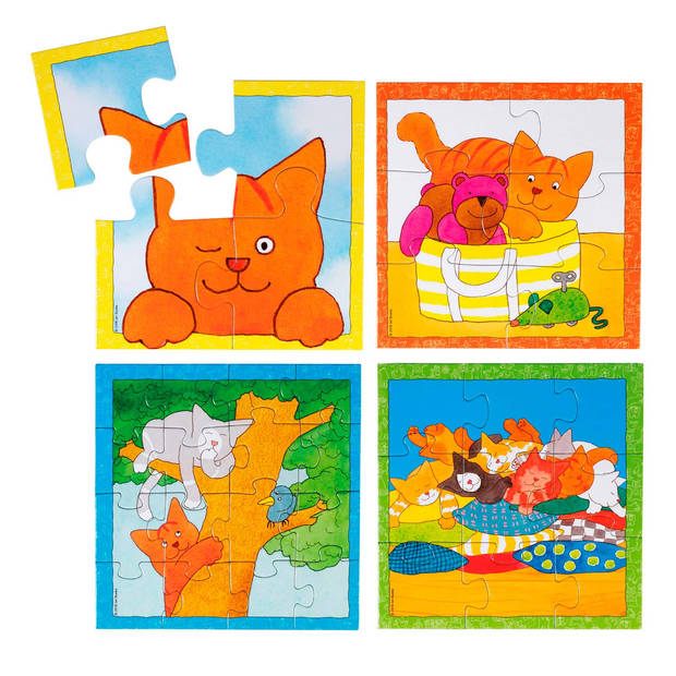 Bambolino Toys Dikkie Dik 4-1 puzzel - 4+6+9+16 stukjes