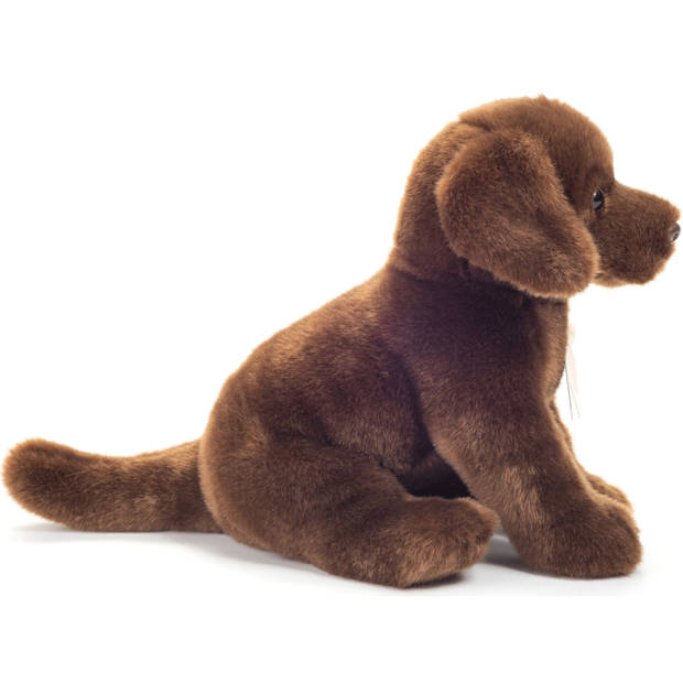 Hermann Teddy Knuffeldier hond Labrador - zachte pluche - premium knuffels - donkerbruin - 25 cm - Knuffel huisdieren