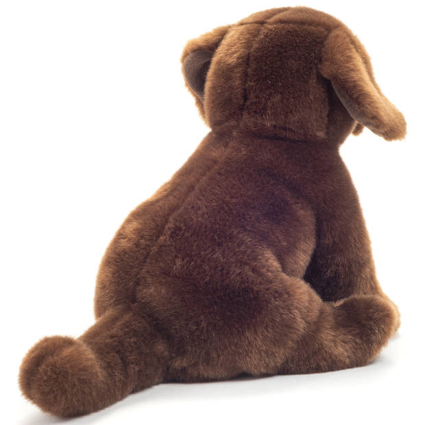 Hermann Teddy Knuffeldier hond Labrador - zachte pluche - premium knuffels - donkerbruin - 25 cm - Knuffel huisdieren