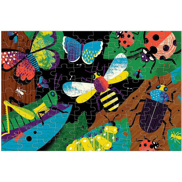 Mudpuppy puzzel Glow in Dark - Geweldige Insecten - 100 stukjes