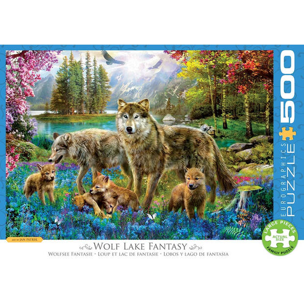 Eurographics puzzel Wolf Lake Fantasy - 500 XL stukjes