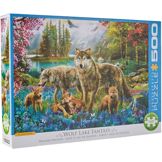 Eurographics puzzel Wolf Lake Fantasy - 500 XL stukjes