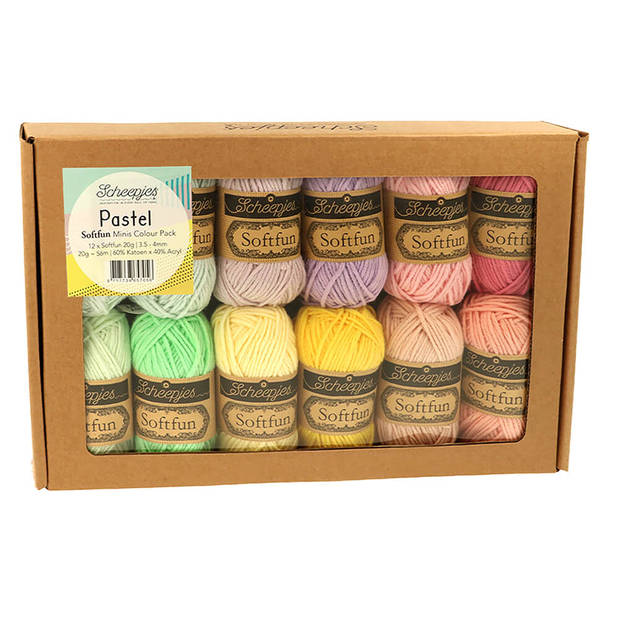 Scheepjes Softfun colour pack 12x20g - 1st - Pastel