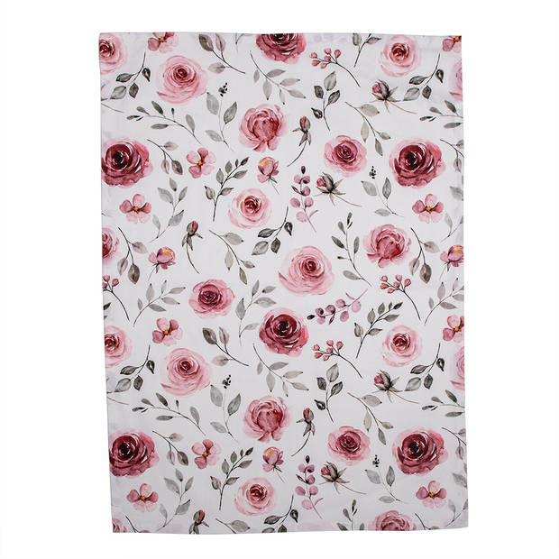 HAES DECO - Set van 3 Theedoeken - 50x70 cm - 100% Katoen - Rustic Rose