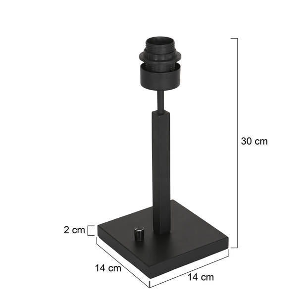 Steinhauer Stang tafellamp zwart metaal 30 cm hoog