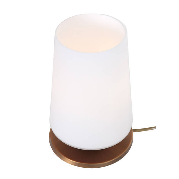 Steinhauer Ancilla tafellamp wit 24 cm hoog glas