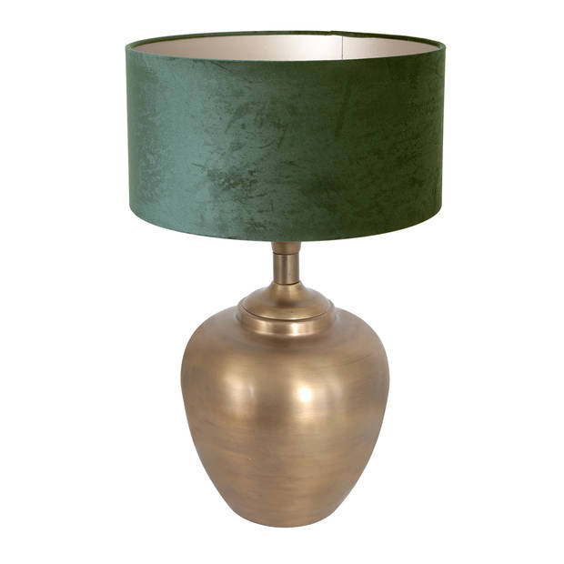 Steinhauer Brass tafellamp groen metaal 54 cm hoog