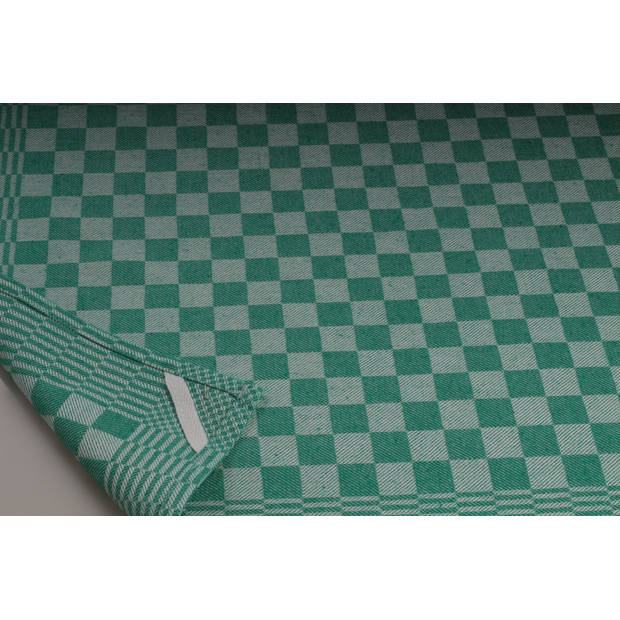 Theedoeken set - 12 stuks - 50x70 - blokpatroon - geblokt - horeca ruit - groen