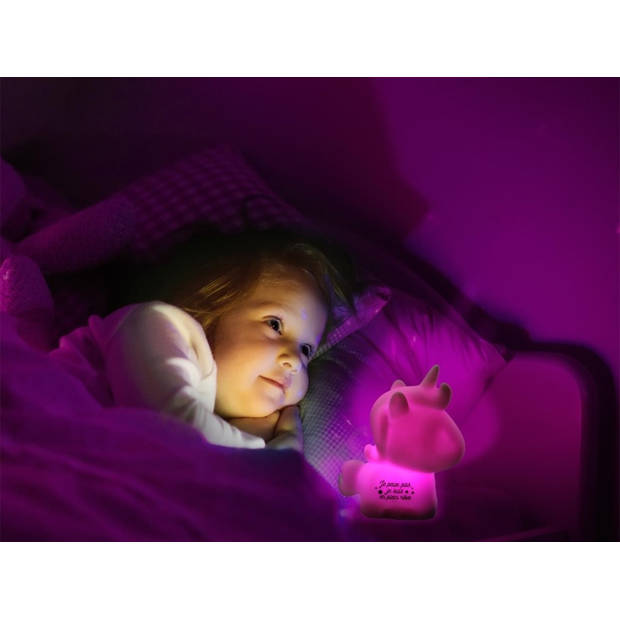Home Deco Kids Nachtlamp Eenhoorn - Roze Lamp - Batterijen