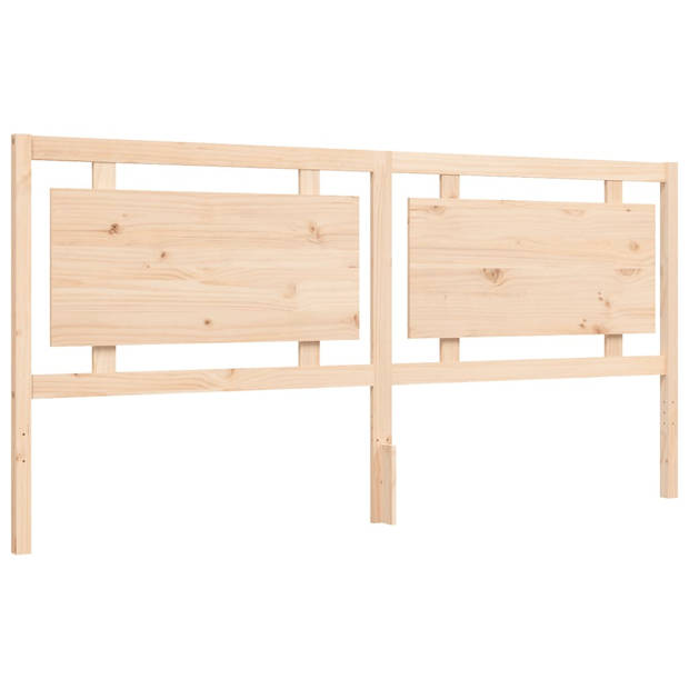 vidaXL Bedframe met hoofdbord massief hout 200x200 cm