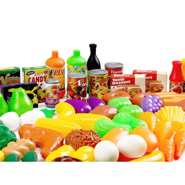 120 Delige voedsel speelgoed set perfect voor Keukens en Speelgoedwinkels