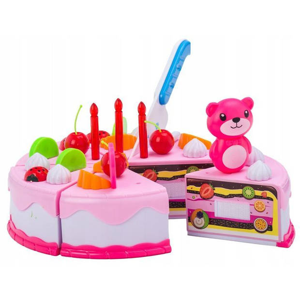 80 delige Delicious fruit cake verjaardagsset snijbare taart met accessoires