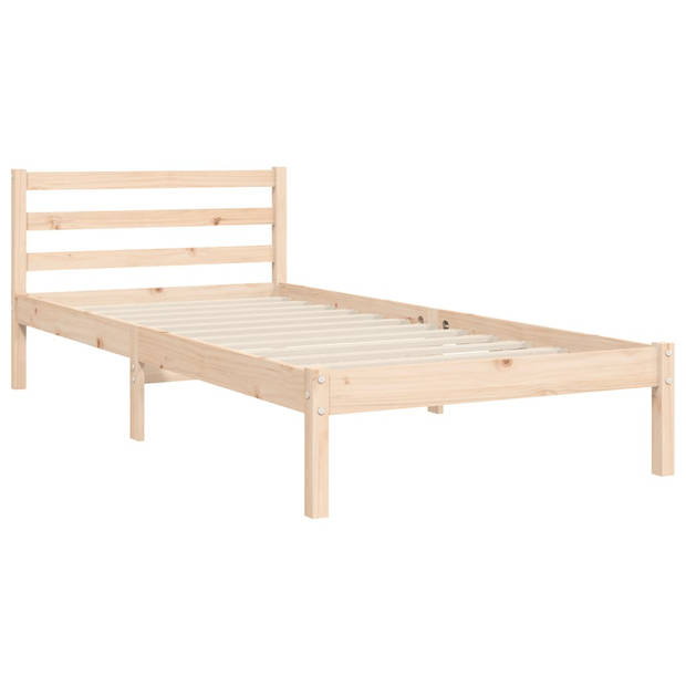 vidaXL Bedframe met hoofdbord massief hout