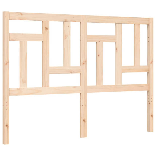 vidaXL Bedframe met hoofdbord massief hout