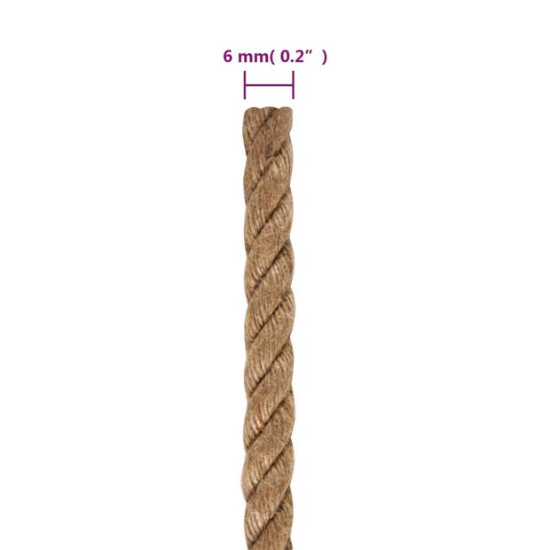 vidaXL Touw 25 m lang 6 mm dik jute