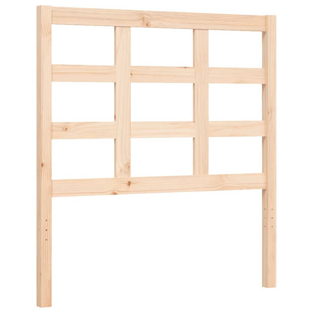 vidaXL Bedframe met hoofdbord massief hout 100x200 cm