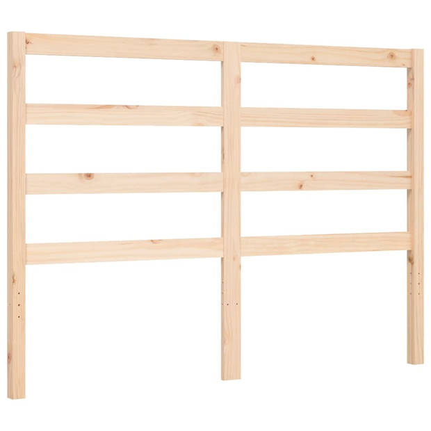 vidaXL Bedframe met hoofdbord massief hout 160x200 cm