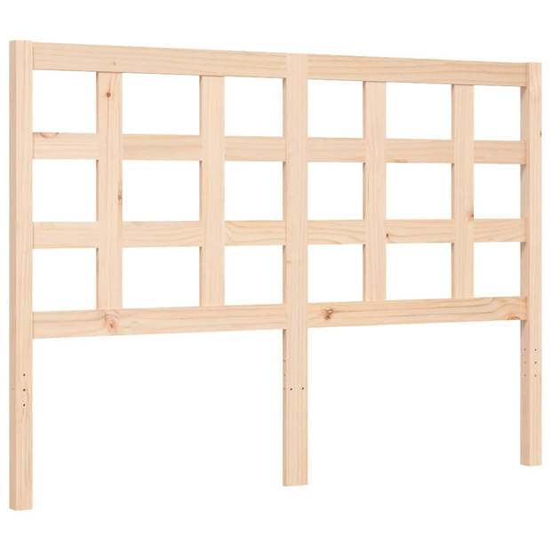 vidaXL Bedframe met hoofdbord massief hout