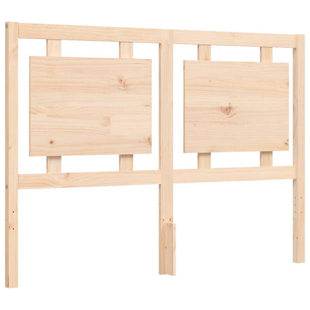 vidaXL Bedframe met hoofdbord massief hout