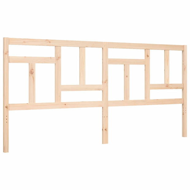 vidaXL Bedframe met hoofdbord massief hout 200x200 cm