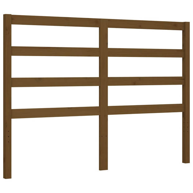 vidaXL Bedframe met hoofdbord massief hout honingbruin