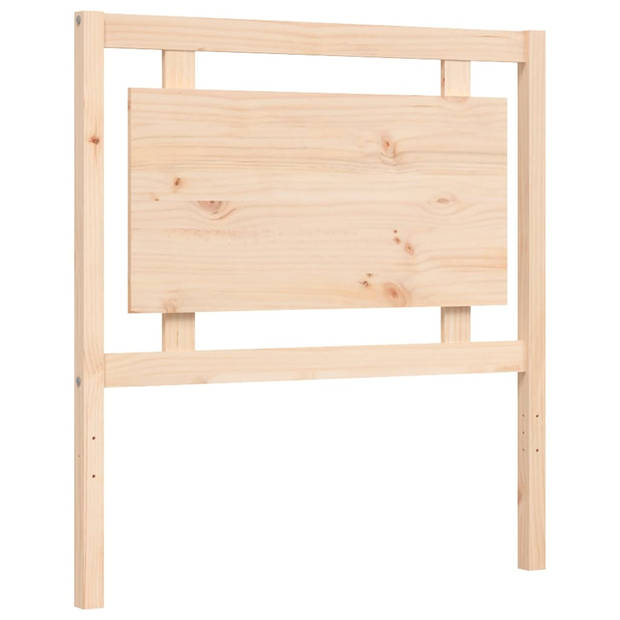 vidaXL Bedframe met hoofdbord massief hout