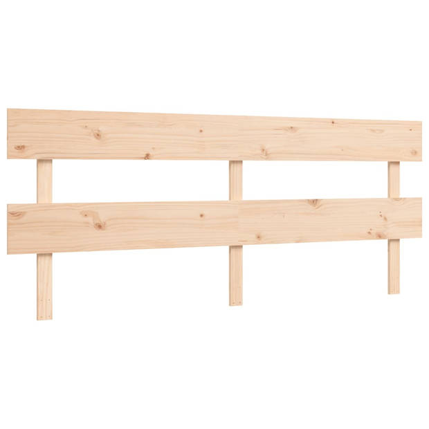 vidaXL Bedframe met hoofdbord massief hout 200x200 cm