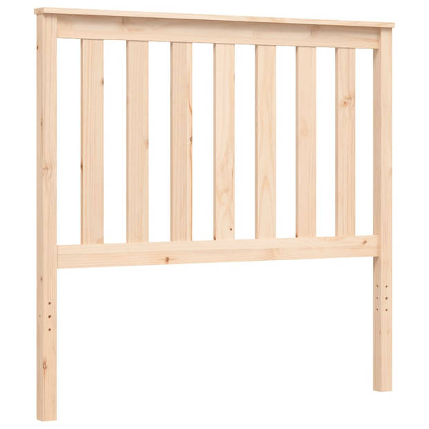 vidaXL Bedframe met hoofdbord massief hout 100x200 cm