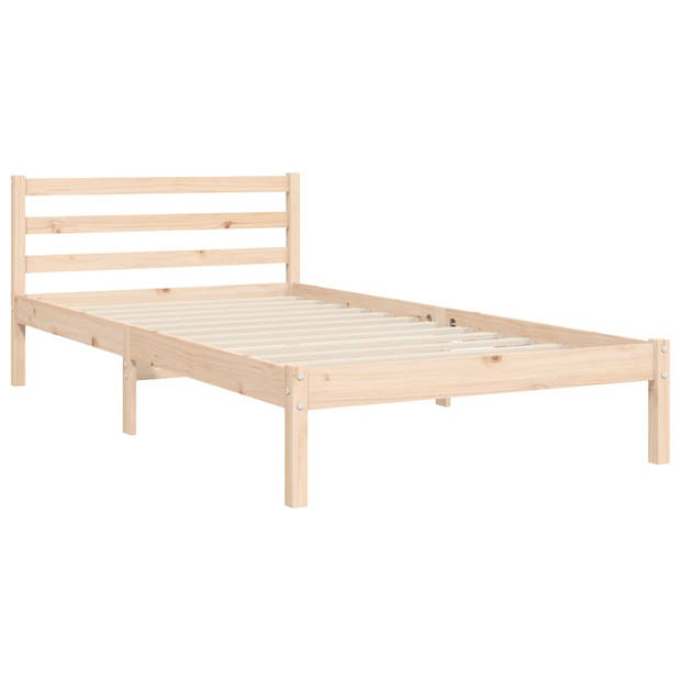 vidaXL Bedframe met hoofdbord massief hout