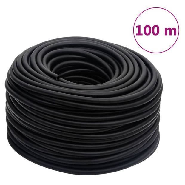 vidaXL Luchtslang hybride 0,6'' 100 m rubber en PVC zwart