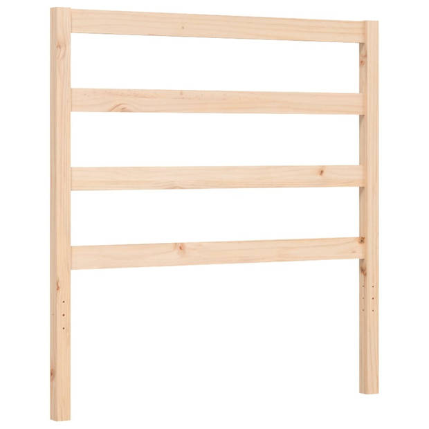 vidaXL Bedframe met hoofdbord massief hout 90x190 cm