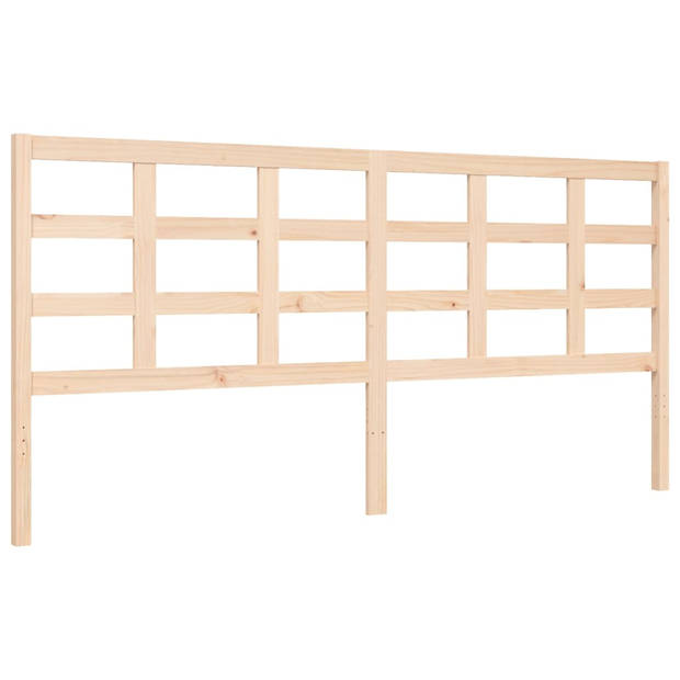 vidaXL Bedframe met hoofdbord massief hout 180x200 cm