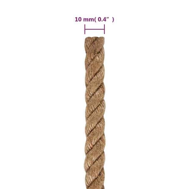 vidaXL Touw 25 m lang 10 mm dik jute