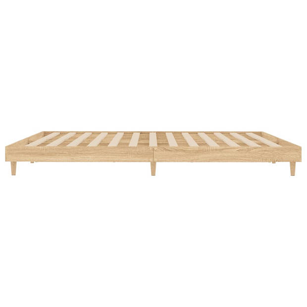 vidaXL Bedframe zonder matras hout sonoma eikenkleurig 140x200 cm